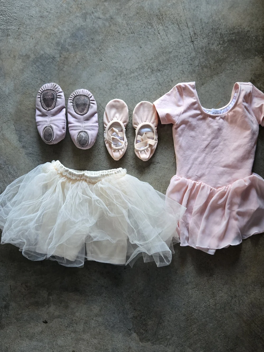 Girls Ballet Bundle Pink Skirted Leotard Ballet Slippers Play Tutu 4T 5 12C